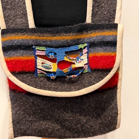 Vintage Handmade Native American Indian Indigenous Beaded Cross Body Purse - Picture 2 of 16